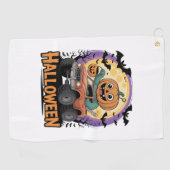 パンプキよくはしゃぐン ゴルフタオル (横)