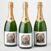 パンプキよくはしゃぐン スパークリングワインラベル (ボトル)