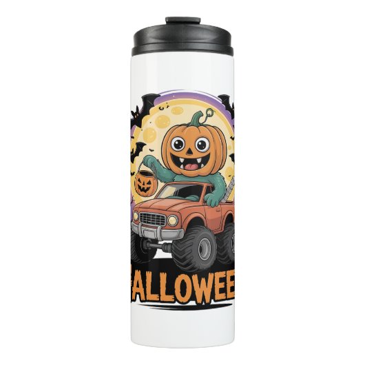 パンプキよくはしゃぐン タンブラー (正面)