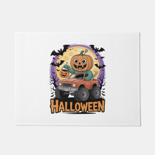 パンプキよくはしゃぐン ドアマット (正面)