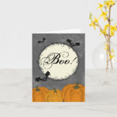 パンプキエレガントンとこうもり カード (黄色い花)