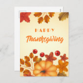 パンプキエレガントンとで感謝祭離れを楽しむ シーズンポストカード (正面/裏面)