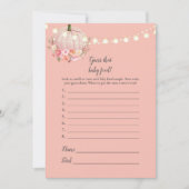 パンプキエレガントンはベビー食品シャワーゲームを推測 招待状 (正面)