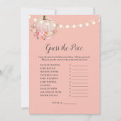 パンプキエレガントンは価格ベビーシャワーゲームを推測 招待状 (正面)