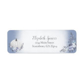 パンプキエレガントンダスティブルーフローラ差出人住所 ラベル (正面)