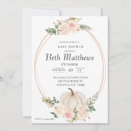 パンプキエレガントンテーマベビーシャワー招待状 招待状