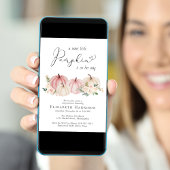 パンプキエレガントンフローラベビーガールシャワー 招待状