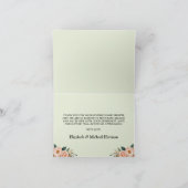 パンプキエレガントンフローラ水色ベビーシャワー サンキューカード (内部)