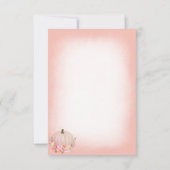 パンプキエレガントンベビーシャワーありがとうバラ金ゴールド サンキューカード (裏面)