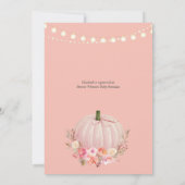 パンプキエレガントンベビーシャワーバラ金ゴールド 招待状 (裏面)