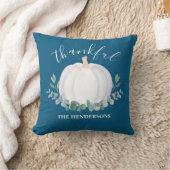 パンプキエレガントン感謝パーソナライズされた クッション (ブランケット)