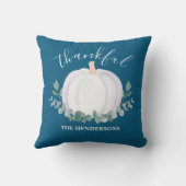 パンプキエレガントン感謝パーソナライズされた クッション (裏面)