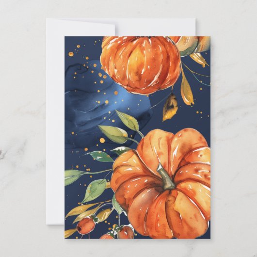 パンプキエレガントン水カラーハローウィンパーティ 招待状 (裏面)