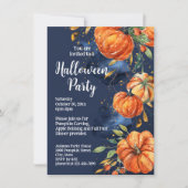 パンプキエレガントン水カラーハローウィンパーティ 招待状 (正面)
