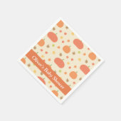 パンプキエレガントン秋ベビーシャワーナプキン スタンダードカクテルナプキン (角)