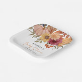 パンプキエレガントン秋秋花赤ちゃんシャワー ペーパープレート (傾斜あり)