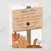 パンプキエレガントン素朴紅葉秋の結婚式 招待状 (正面)