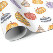 パンプキカラフルパターン(の模様が)あるンス ラッピングペーパー (ロールコーナー)