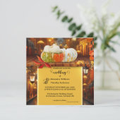 パンプキカラフルンスファンタジー秋の結婚式 招待状 (スタンド正面)