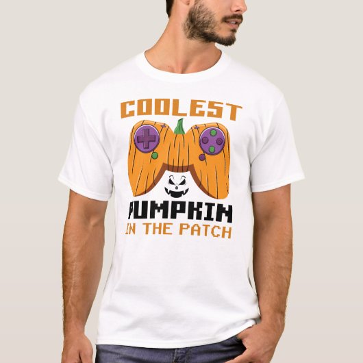 パンプキクールンのパッチハロウィーンギフトに Tシャツ (正面)