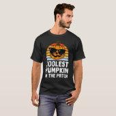 パンプキクールンのパッチ、ハロウィーンの男性の Tシャツ (正面フル)