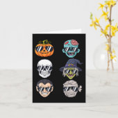 パンプキクールンハロウィーンスケルトンウィッチヴァンパイアB カード (黄色い花)