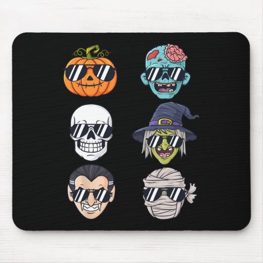 パンプキクールンハロウィーンスケルトンウィッチヴァンパイアB マウスパッド (正面)