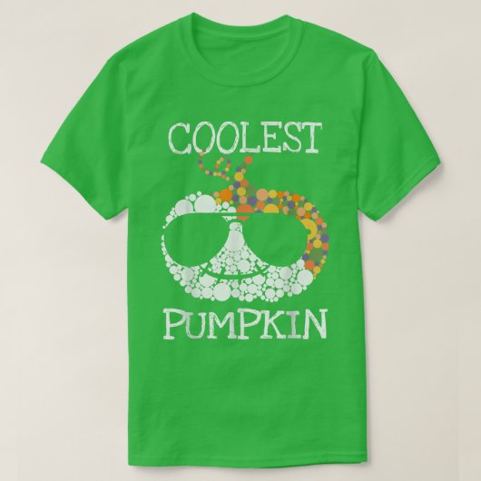 パンプキクールン水玉模様ハロウィンボーイズガールズ192 Tシャツ (デザイン正面)