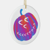 パンプキサイケデリックンハートカーオーナメント セラミックオーナメント (右)