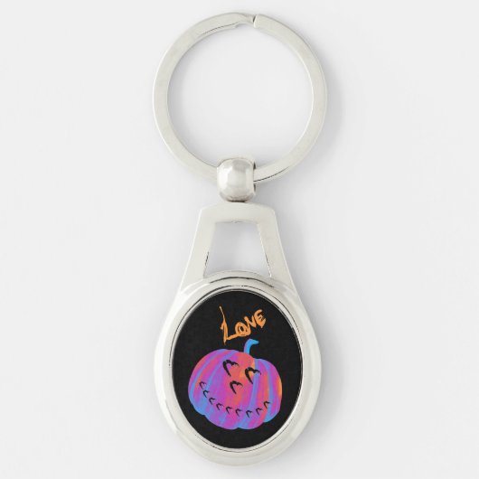 パンプキサイケデリックンハートキーチェーン キーホルダー (正面)