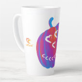 パンプキサイケデリックンハートラテマグ カフェラテマグ (左アングル)