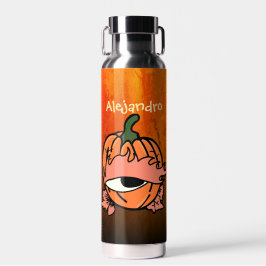 パンプキパーソナライズされたンの眠い目不気味つき ウォーターボトル