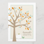 パンプキパーソナライズされたンの赤ちゃんシャワーの願い アドバイスカード (裏面)