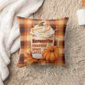 パンプキパーソナライズされたンスパイスラテ クッション (ブランケット)