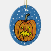 パンプキパーソナライズされたンハロウィンぶら下がったオーナメント セラミックオーナメント (右)