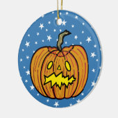 パンプキパーソナライズされたンハロウィンぶら下がったオーナメント セラミックオーナメント (左)