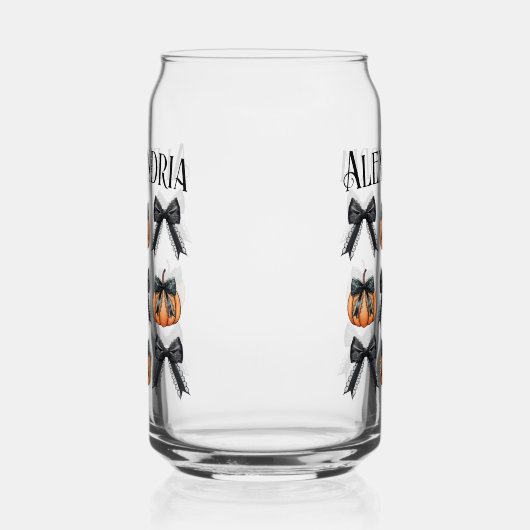 パンプキパーソナライズされたンボウハローウィンパーティ ガラス缶 (右)