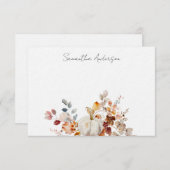 パンプキパーソナライズされたン秋秋フラットノートカード ノートカード (正面/裏面)