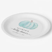 パンプキミニマルン水彩男の赤ちゃんシャワー ペーパープレート (アングル)