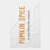 パンプキモダンンスパイスは私のシーズお気に入りのン引用文 キッチンタオル (縦)