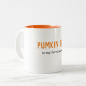 パンプキモダンンスパイスは私のシーズお気に入りのン引用文 ツートーンマグカップ (正面左)