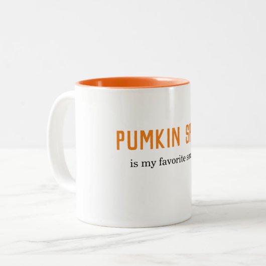 パンプキモダンンスパイスは私のシーズお気に入りのン引用文 ツートーンマグカップ