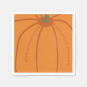 パンプキモダンンスマッシュパーティーパーソナライズされた スタンダードカクテルナプキン (正面)