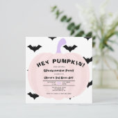 パンプキモダンンハロウィーンエイリー年誕生日 招待状 (スタンド正面)