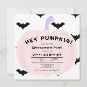 パンプキモダンンハロウィーンエイリー年誕生日 招待状 (正面)