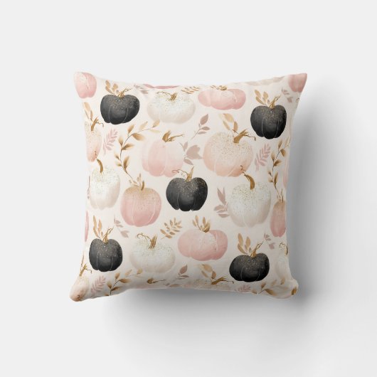 パンプキモダンンモノグラムパーソナライズされたイニシャル クッション (裏面)