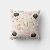 パンプキモダンンモノグラムパーソナライズされたイニシャル クッション (正面)