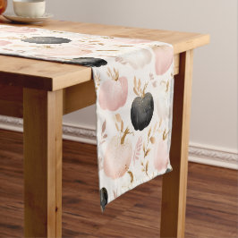 パンプキモダンンモノグラムパーソナライズされたイニシャル ショートテーブルランナー