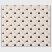 パンプキモダンンモノグラムパーソナライズされたイニシャル ラッピングペーパー (フラット)