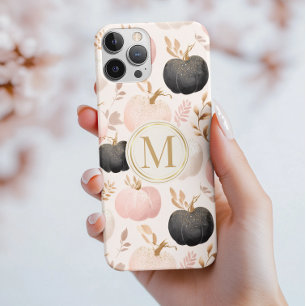 パンプキモダンンモノグラムパーソナライズされたイニシャル iPhone 15 PRO MAXケース